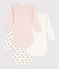 Lot de 3 bodies manches longues fleurs bébé en coton variante 1
