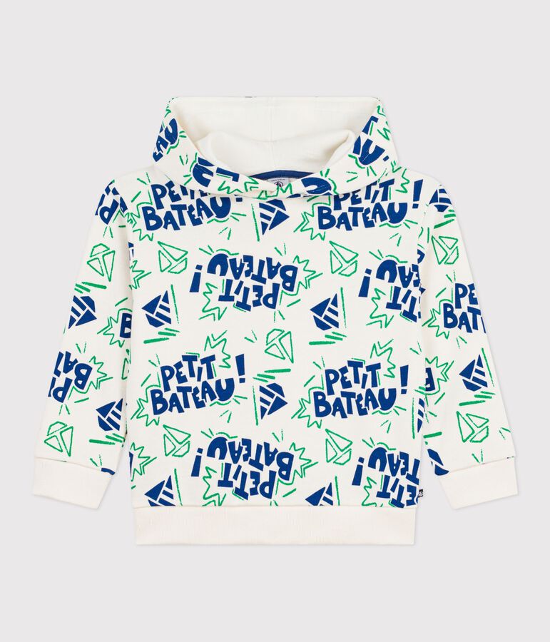 Katoenen hoodie met print voor kinderen MILK/ MULTICO