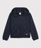 Molton sweatshirt met capuchon voor meisjes blauw SMOKING