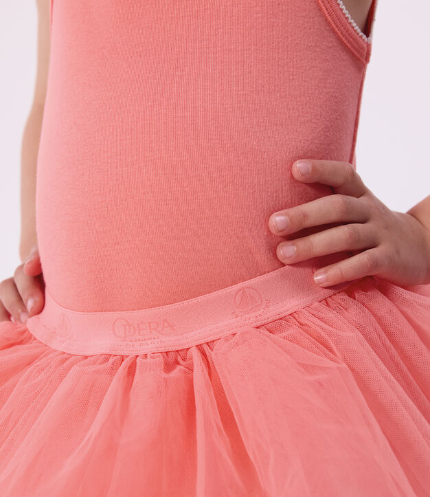 Halflange kinderrok van effen tule FLAMAND