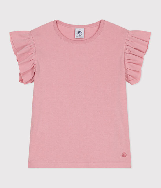 Teeshirt enfant en coton manches courtes uni rose CHARME