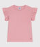 Teeshirt enfant en coton manches courtes uni rose CHARME