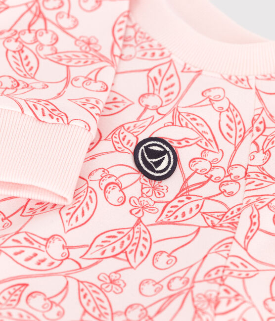 Katoenen sweatshirt met print voor kinderen roze FLEUR/ SPI