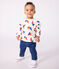 Katoenen T-shirt met lange mouwen en bootjesprint voor baby's MILK/ MULTICO