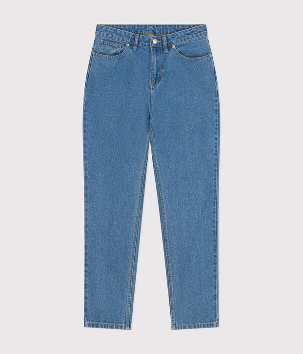 Rechte spijkerbroek voor dames blauw