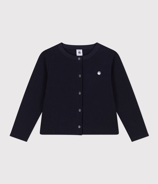 Cardigan voor meisjes/jongens in katoen blauw SMOKING