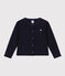 Cardigan voor meisjes/jongens in katoen blauw SMOKING