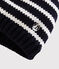 Muts voor jongens-meisjes blauw SMOKING/wit MARSHMALLOW