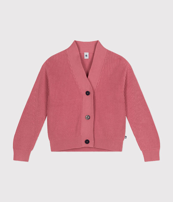 Katoenen damescardigan roze ROSEWOOD