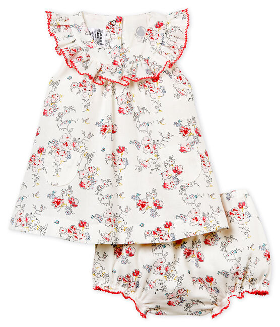 Robe Imprimee Et Bloomer Bebe Fille Marshmallow Multico Petit Bateau