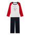 Pyjama garçon sérigraphié bleu SMOKING/blanc LAIT/ FROUFROU