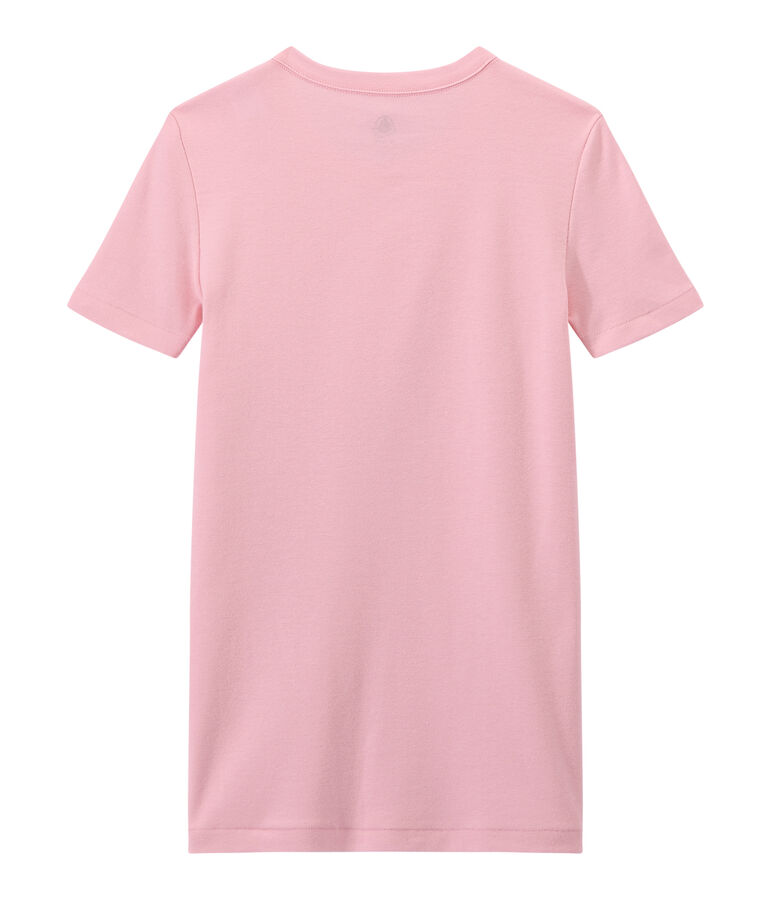 T-shirt femme en c&ocirc;te originale rose BABYLONE