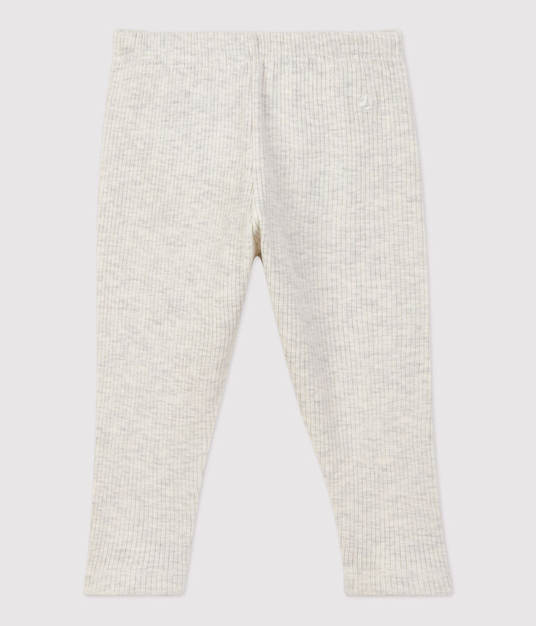 Pantalon sarouel en coton b&eacute;b&eacute;. beige MONTELIMAR CHINE
