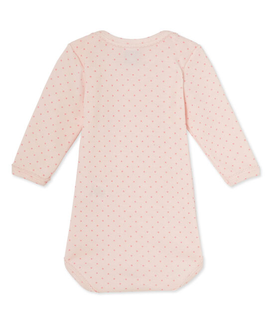 Body bébé fille manches longues laine et coton rose VIENNE/rose GRETEL