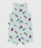 Combinaison courte b&eacute;b&eacute; en coton, imprim&eacute;e glaces bleu/multicouleur
