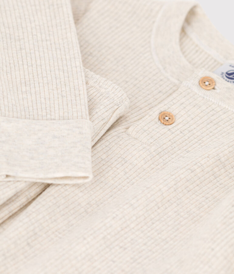 Katoenen pyjama voor kleine meisjes en jongens beige