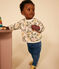 Fleece sweatshirt voor baby's wit AVALANCHE/ MULTICO