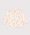 Blouse bébé imprimée oiseaux en gaze de coton blanc AVALANCHE/ MULTICO