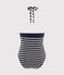 Gestreept 1-delig Damesbadpak blauw SMOKING/wit MARSHMALLOW