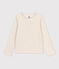 Tee-shirt en coton enfant fille beige MONTELIMAR CHINE