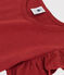 T-shirt manches courtes en coton enfant fille marron OMBRIE