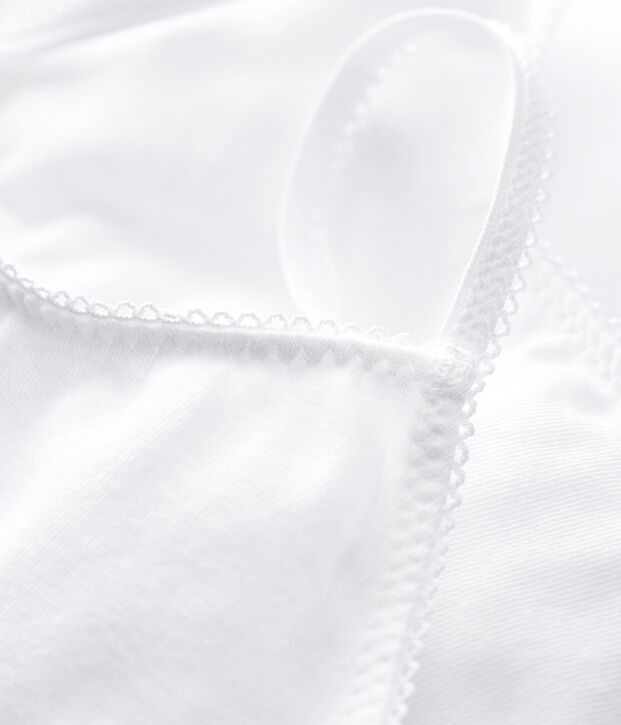 Lot de 2 brassi&egrave;res blanches petite fille multicouleur