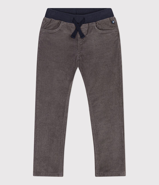 Rechte broek van gemiddeld fluweel meisjes / jongens grijs BONGRIS