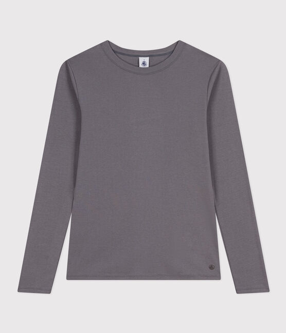 L'ICONIQUE, dames-T-shirt met ronde hals in katoen grijs BONGRIS