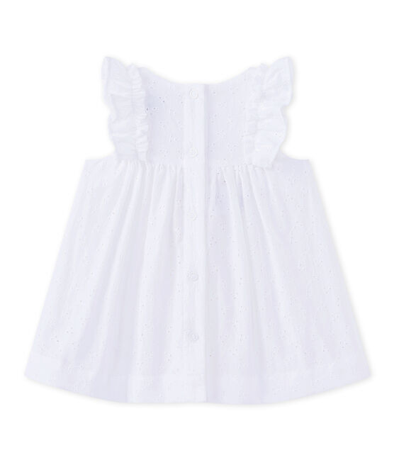 Robe bébé fille en broderie anglaise blanc ECUME