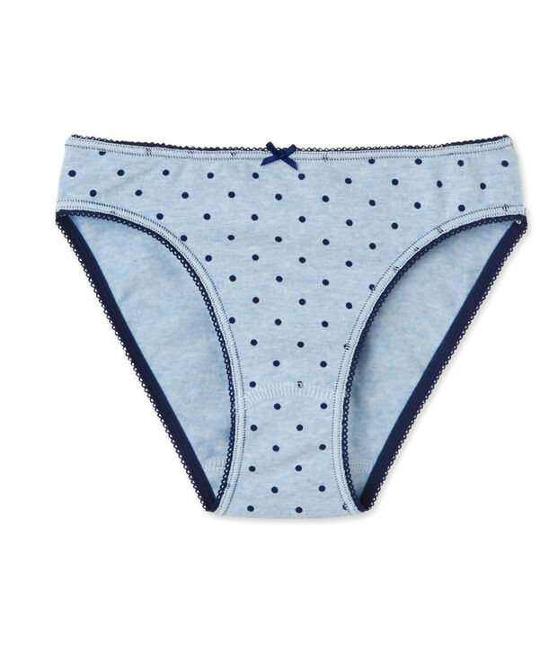 Culotte ado fille &agrave; pois blauw/blauw