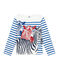 Creatief marinetruitje voor jongens wit MARSHMALLOW/blauw PERSE