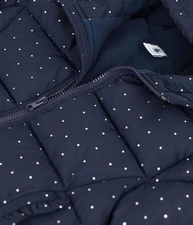 Meisjes donsjack blauw/grijs
