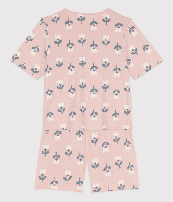 Pyjacourt tulipes en coton femme rose SALINE/blanc MULTICO