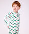 Fluwelen kinderpyjama met print wit/multicouleur