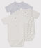 Trio de bodies naissance manches courtes bébé variante 1