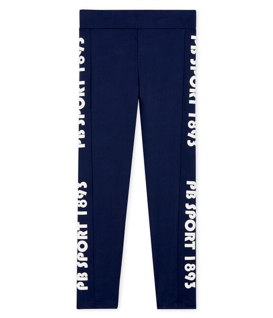 Legging de sport enfant fille bleu SMOKING