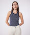 Débardeur Femme l'Iconique en coton rayé bleu SMOKING/blanc MARSHMALLOW