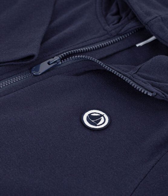 Katoenen hoodie met rits voor kinderen blauw SMOKING