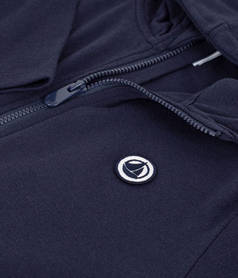Katoenen hoodie met rits voor kinderen blauw
