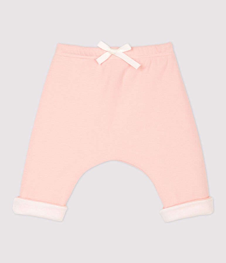 Pantalon b&eacute;b&eacute; en coton biologique rose MINOIS