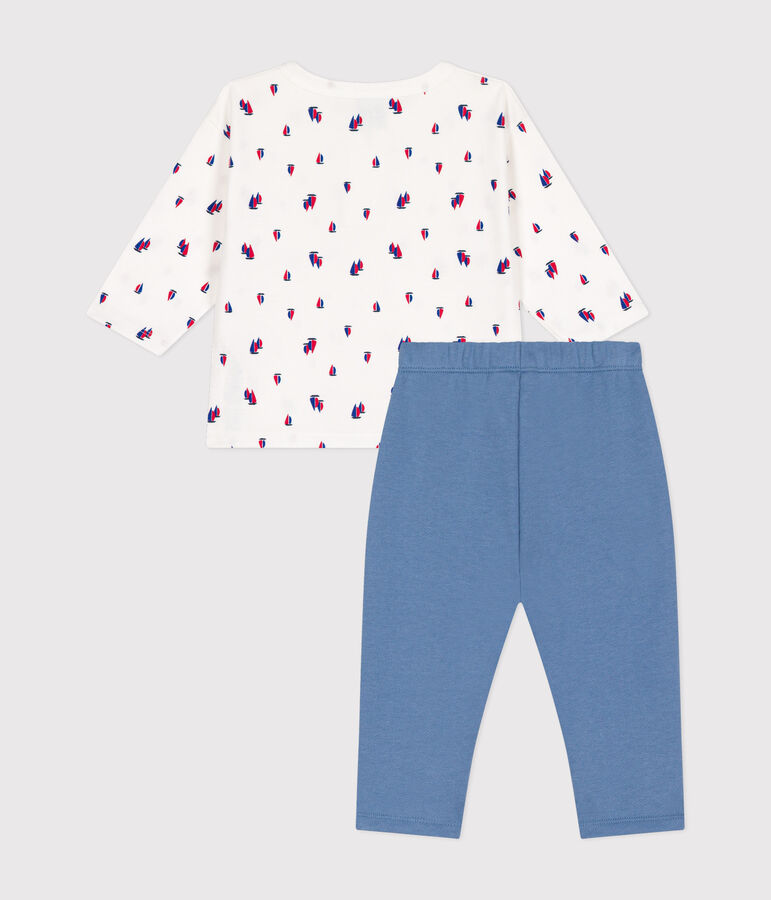 Coffret ensemble pantalon en molleton et tee-shirt en coton b&eacute;b&eacute; multicouleur