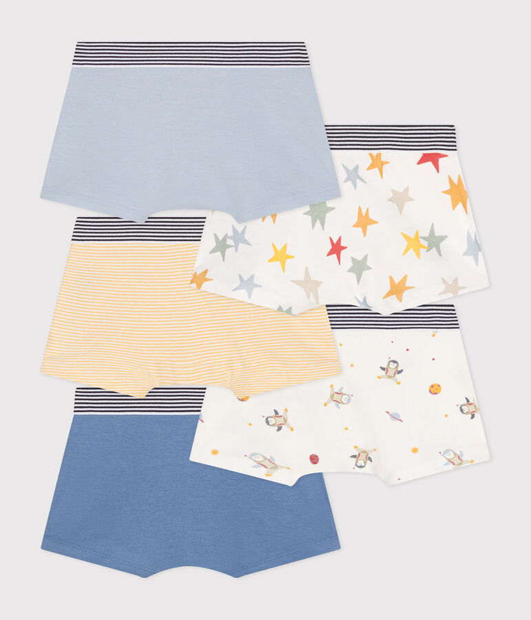 Setje met 5 katoenen boxershorts in ruimtethema voor kinderen multicouleur