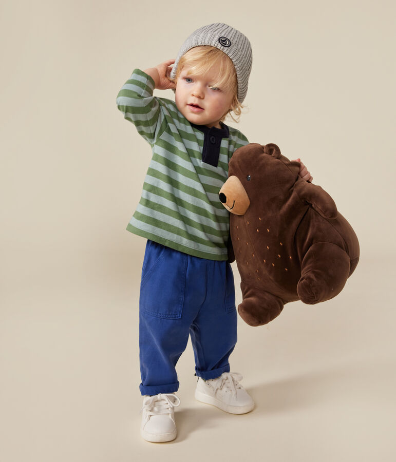 Tee-shirt manches longues en jersey fin b&eacute;b&eacute; vert/vert