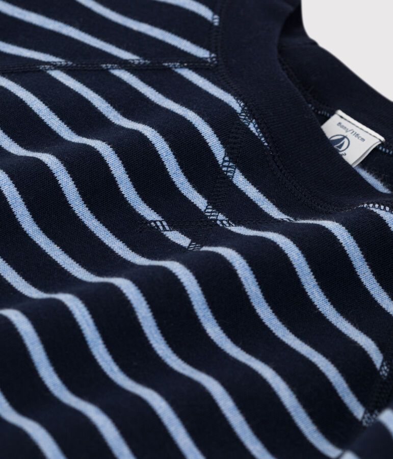 Sweatshirt van katoen voor jongens/meisjes blauw/blauw