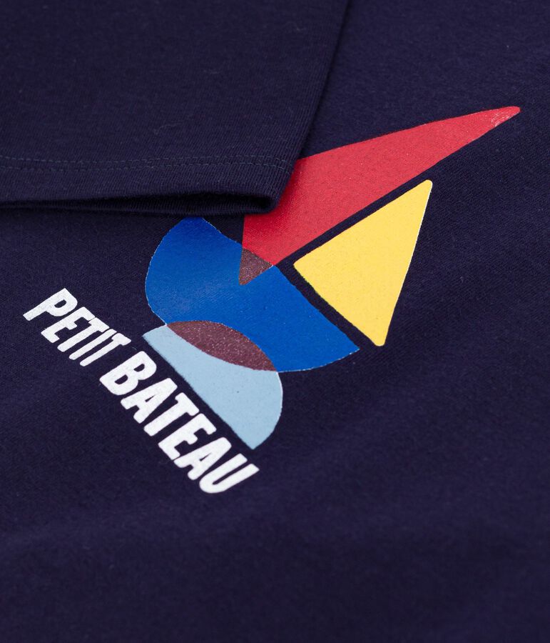 Baby T-shirt van katoen met lange mouwen blauw