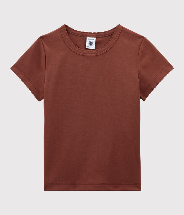 Iconisch katoenen T-shirt voor meisjes en jongens oranje
