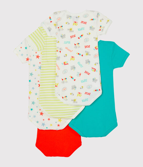 Set van 5 rompertjes met korte mouwen babyjongen variante 1