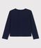 Cardigan en coton bio enfant fille bleu SMOKING