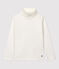 Sous-pull en coton enfant fille / garçon blanc MARSHMALLOW
