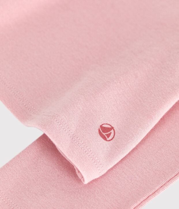 Tee-shirt femme l'iconique en coton manches longues rose